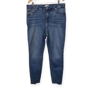 Good American 16 Jeans Skinny High Rise Fray Step Hems Women’s Stretch